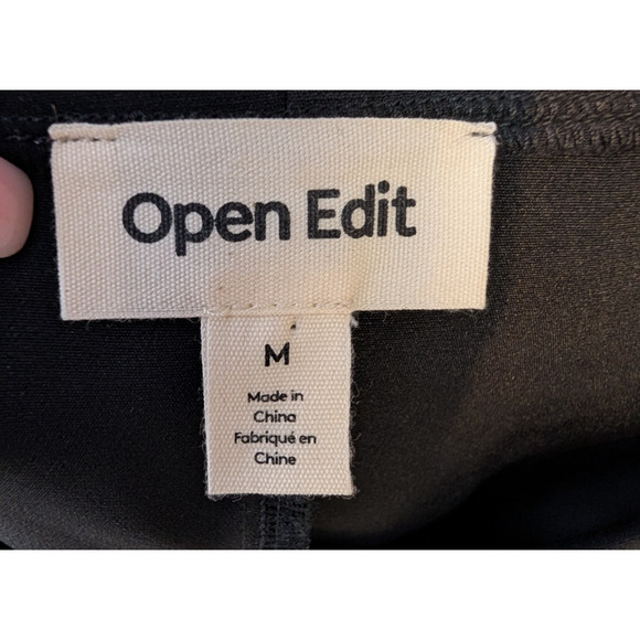 Open Edit Black Bustier Milkmaid Peasant Dark Fairy Long Sleeve Crop Top M - Picture 7 of 8